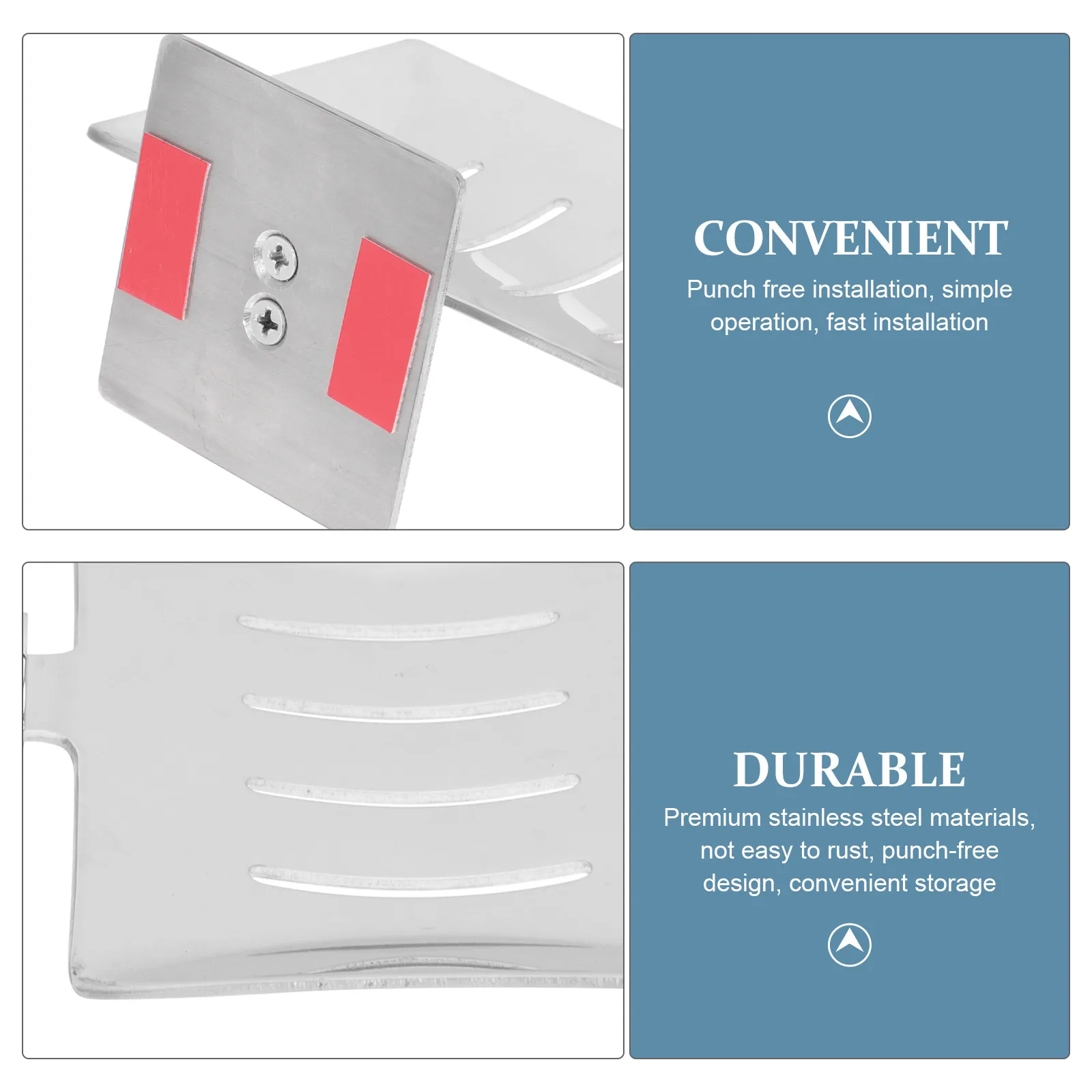 Punch-Free Stainless Steel Soap Holder Self-Draining Bar Soap Dish Rack for Bathroom Shower Wall Storage Organizer
Punch-Free Stainless Steel Soap Holder Self-Draining Bar Soap Dish Rack for Bathroom Shower Wall Storage Organizer