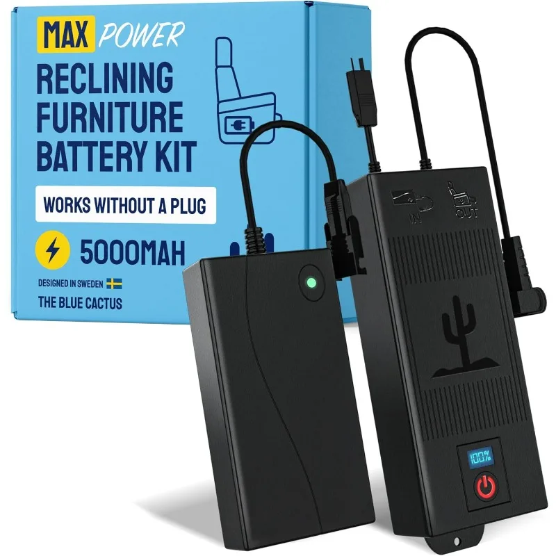 Cactus Big Battery Pack for Reclining Wireless 5000mAh Couch Battery Pack Rechargeable for Power Recliner Power Supply
Cactus Big Battery Pack for Reclining Wireless 5000mAh Couch Battery Pack Rechargeable for Power Recliner Power Supply