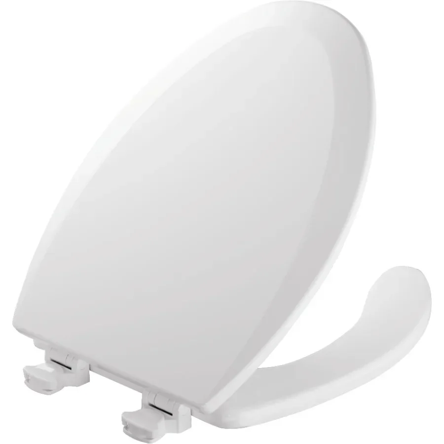 Lift off Elongated Enameled Wood Open Front Toilet Seat in White
Lift off Elongated Enameled Wood Open Front Toilet Seat in White