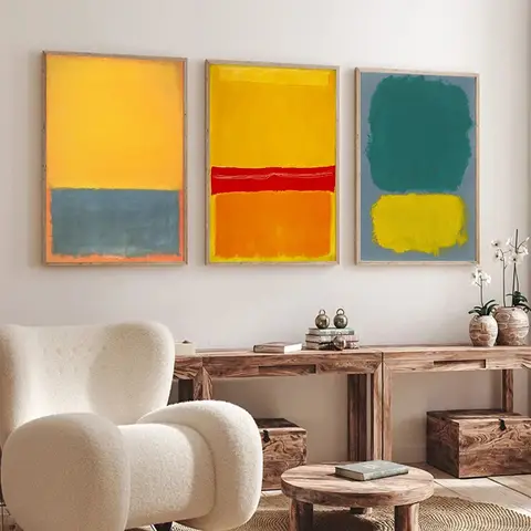 Mark Rothko Artworks Canvas Paintings Art Prints Abstract Painting Wall Art Mural Poster Modern Living Room Home Decoration Art