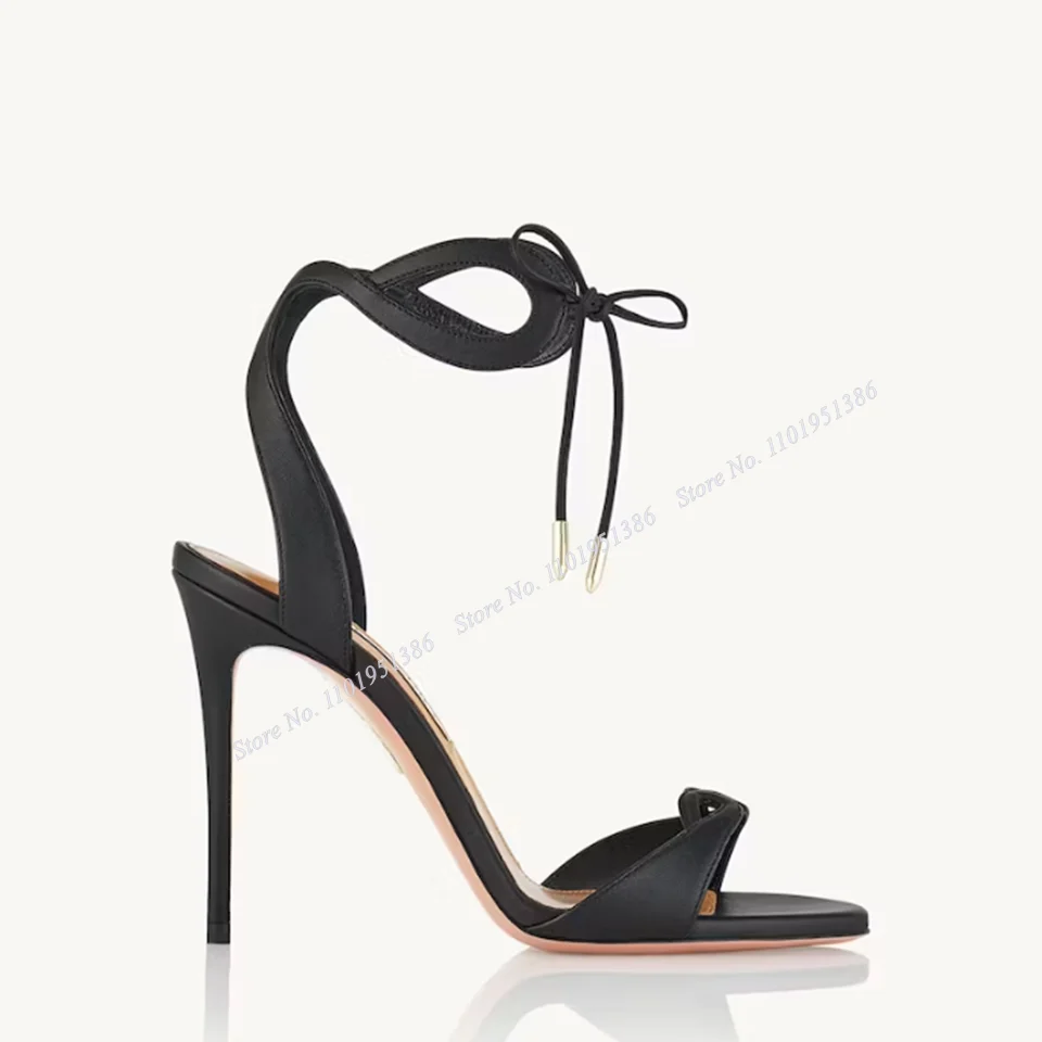 Сандалии Pereira женские на шнуровке, босоножки с бантом и пряжкой на щиколотке, туфли на высоком каблуке-шпильке с открытым носком, черные 
Сандалии Pereira женские на шнуровке, босоножки с бантом и пряжкой на щиколотке, туфли на высоком каблуке-шпильке с открытым носком, черные