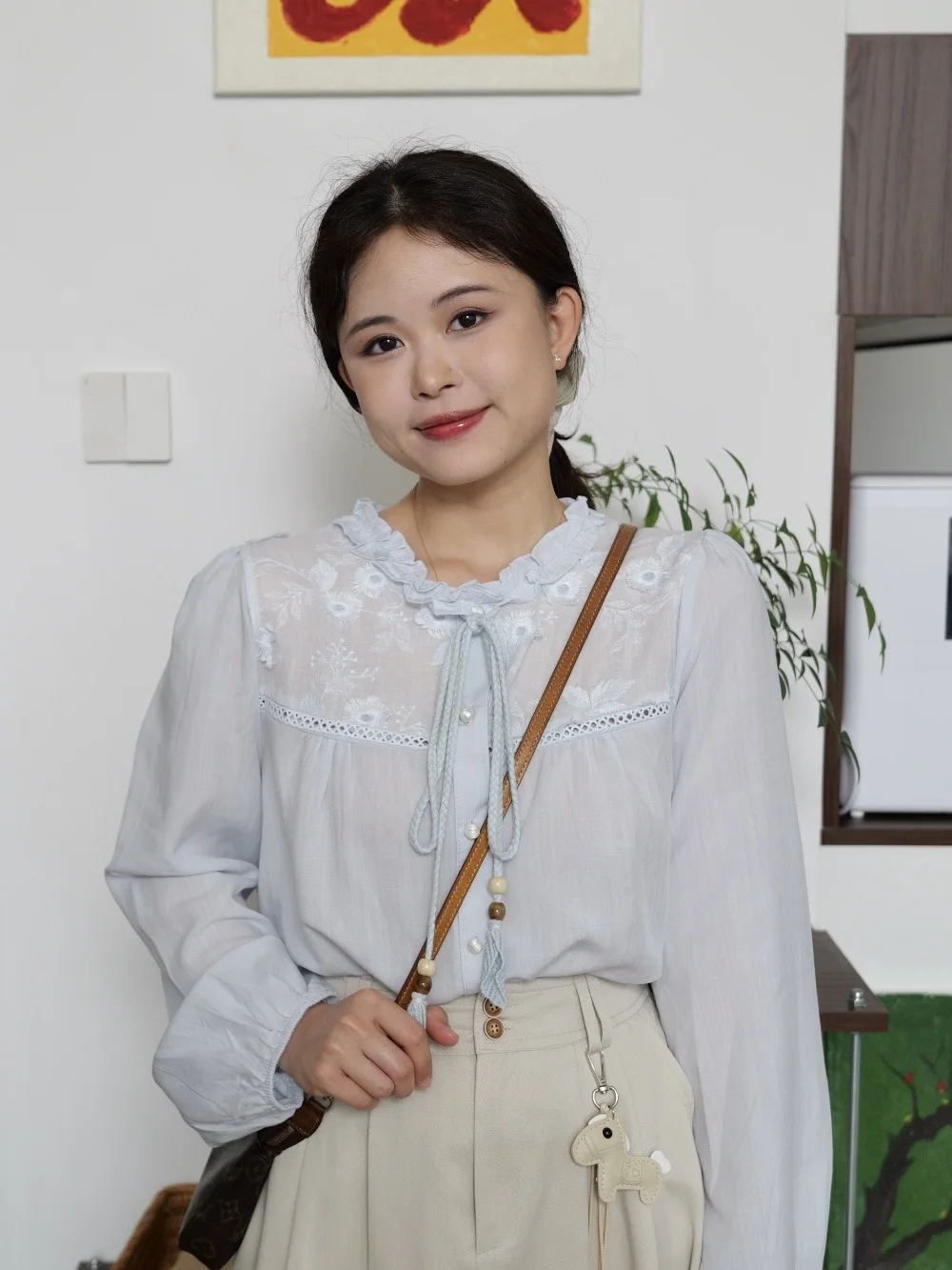 Silk Cotton Blend Long Sve irt Women's Japanese Sle Tie Waist Gingham Patchwork Bellflower Collar Breathable Spring Su...
Silk Cotton Blend Long Sve irt Women's Japanese Sle Tie Waist Gingham Patchwork Bellflower Collar Breathable Spring Su...