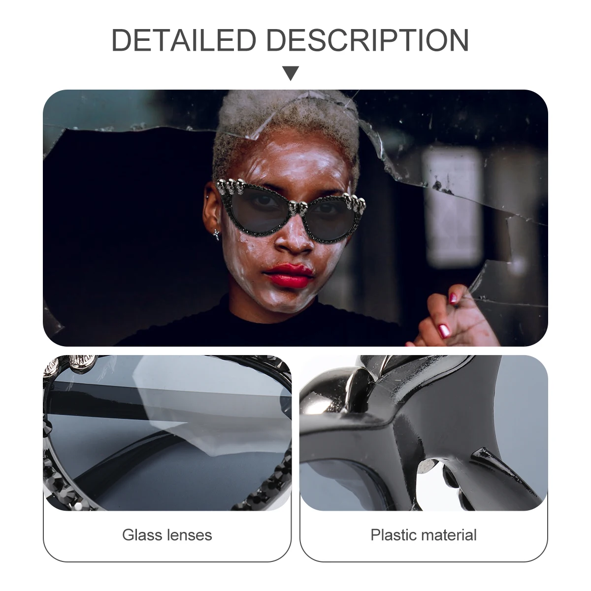 Skull Glasses Halloween Eyeglasses Dressing Up Props Lightweight Durable Plastic Glass Smooth Edge Novelty Costume
Skull Glasses Halloween Eyeglasses Dressing Up Props Lightweight Durable Plastic Glass Smooth Edge Novelty Costume