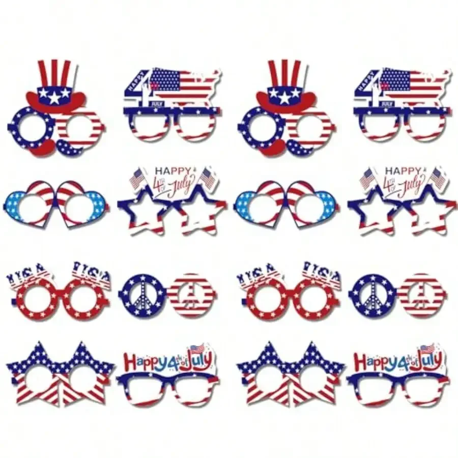 2026 Independence Day, the perfect gift,16 Pack 4th Of July DecorationsIndependence Day American Flag Glasses Red Blue White Patriotic USA Sunglasses Fourth Of July Accessories For Photo Booth Memorial Day Props Party Favors Supplies
2026 Independence Day, the perfect gift,16 Pack 4th Of July DecorationsIndependence Day American Flag Glasses Red Blue White Patriotic USA Sunglasses Fourth Of July Accessories For Photo Booth Memorial Day Props Party Favors Supplies