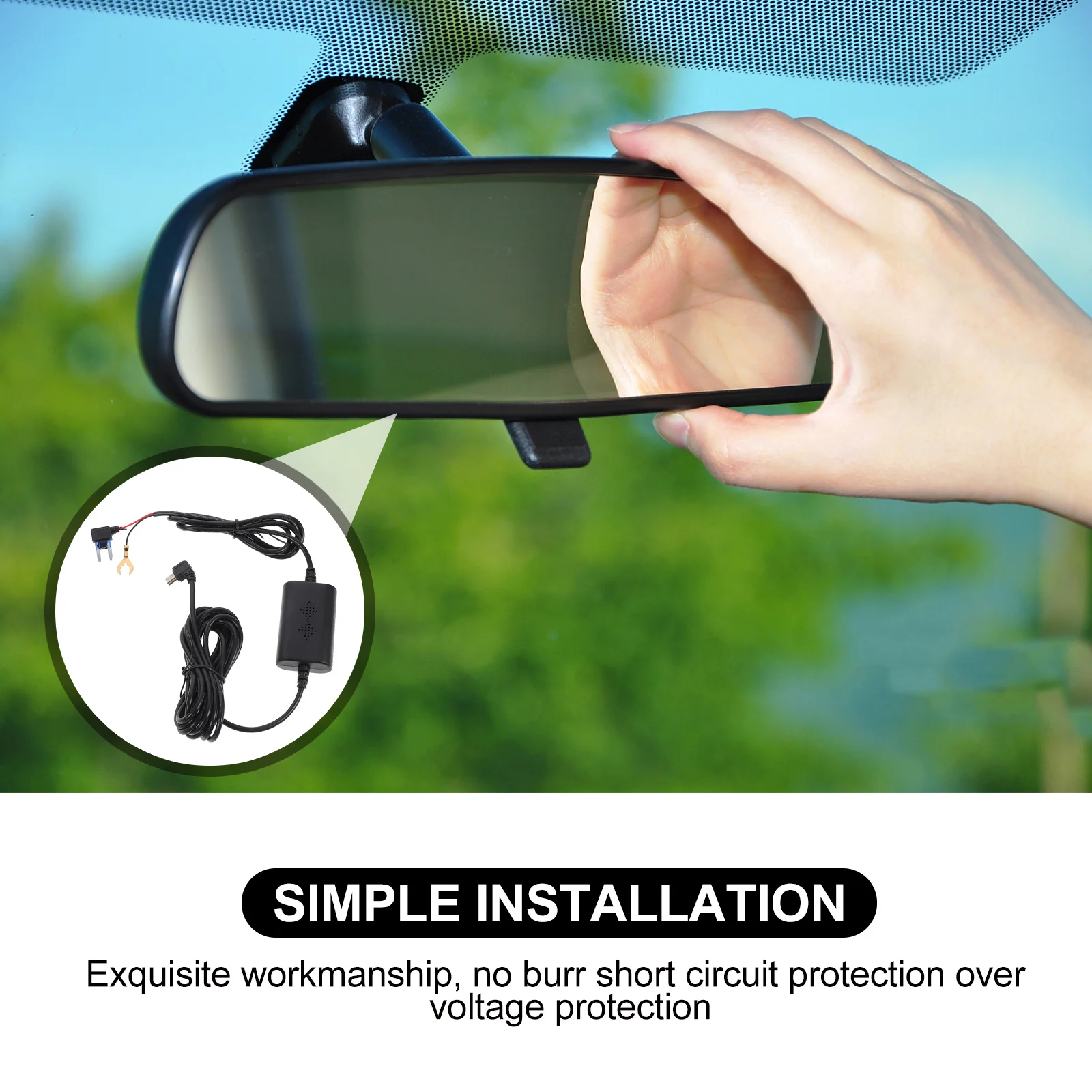 1pc Power Cable For Car Recorder Abs Pc Material Dashcam Power Cord Installation Support Auto Dvr Navigation Accessories
1pc Power Cable For Car Recorder Abs Pc Material Dashcam Power Cord Installation Support Auto Dvr Navigation Accessories