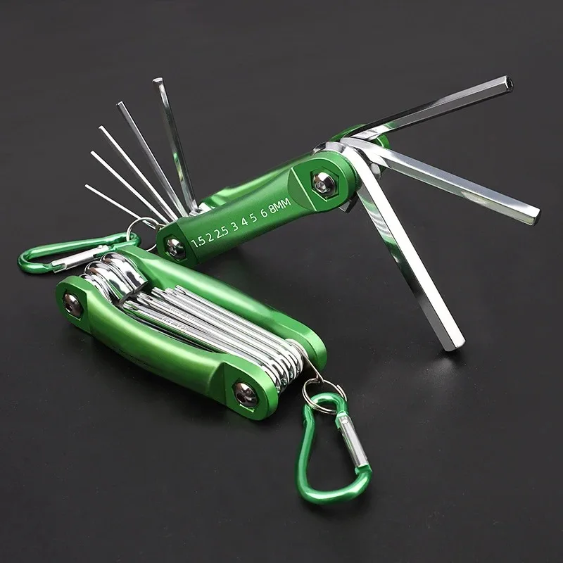 Инструмент для авторемонта 8 в 1, набор шестигранных ключей со складной функцией, портативный складной велосипедный многофункциональный инструмент
Инструмент для авторемонта 8 в 1, набор шестигранных ключей со складной функцией, портативный складной велосипедный многофункциональный инструмент