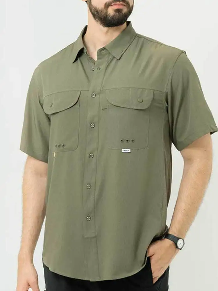 High Elasticity Outdoor Men's Casual Sport Short Sleeve Shirt Spring Summer Polyester Lycra Blend Breathable Standard Fit
High Elasticity Outdoor Men's Casual Sport Short Sleeve Shirt Spring Summer Polyester Lycra Blend Breathable Standard Fit