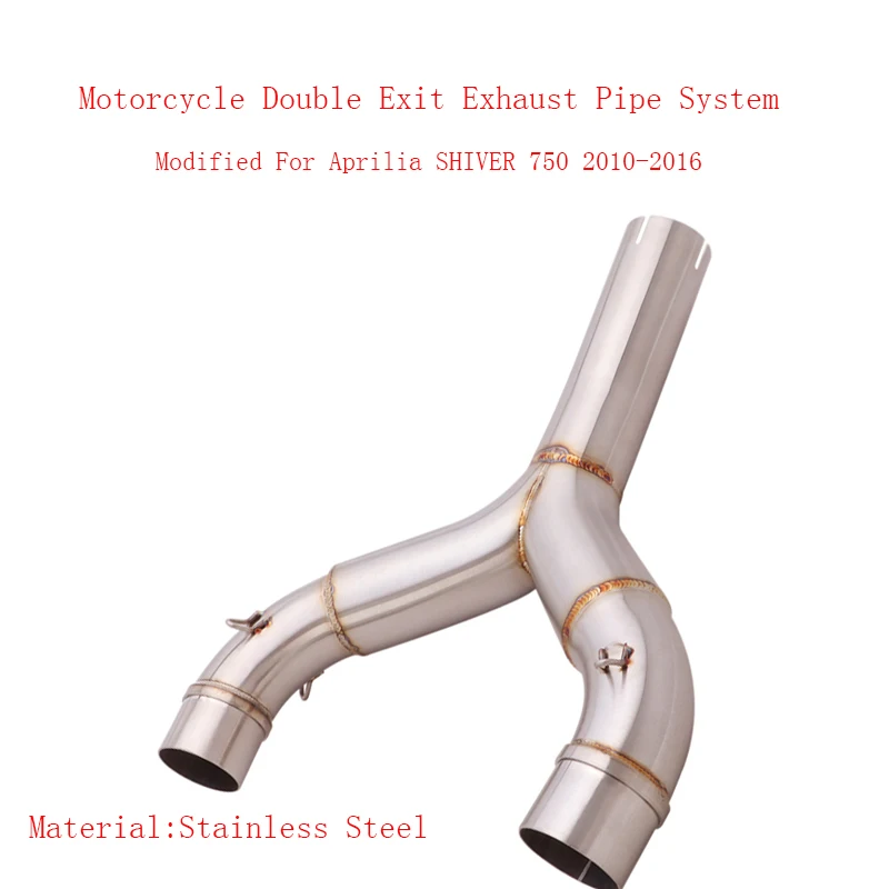 Motorcycle Lossless Replace Original Middle Link Pipe Double Exit System Set Silp On Modified For Aprilia SHIVER 750 2010-2016
Motorcycle Lossless Replace Original Middle Link Pipe Double Exit System Set Silp On Modified For Aprilia SHIVER 750 2010-2016