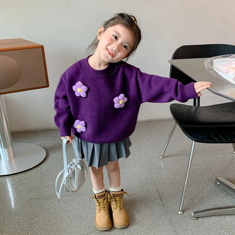 Cute Flowers Sweater for Baby Girls' Autumn Winter Clothing Knitted Sweaters Kids Korean Sweater Warm O-neck Knitwear Soft Top
Cute Flowers Sweater for Baby Girls' Autumn Winter Clothing Knitted Sweaters Kids Korean Sweater Warm O-neck Knitwear Soft Top