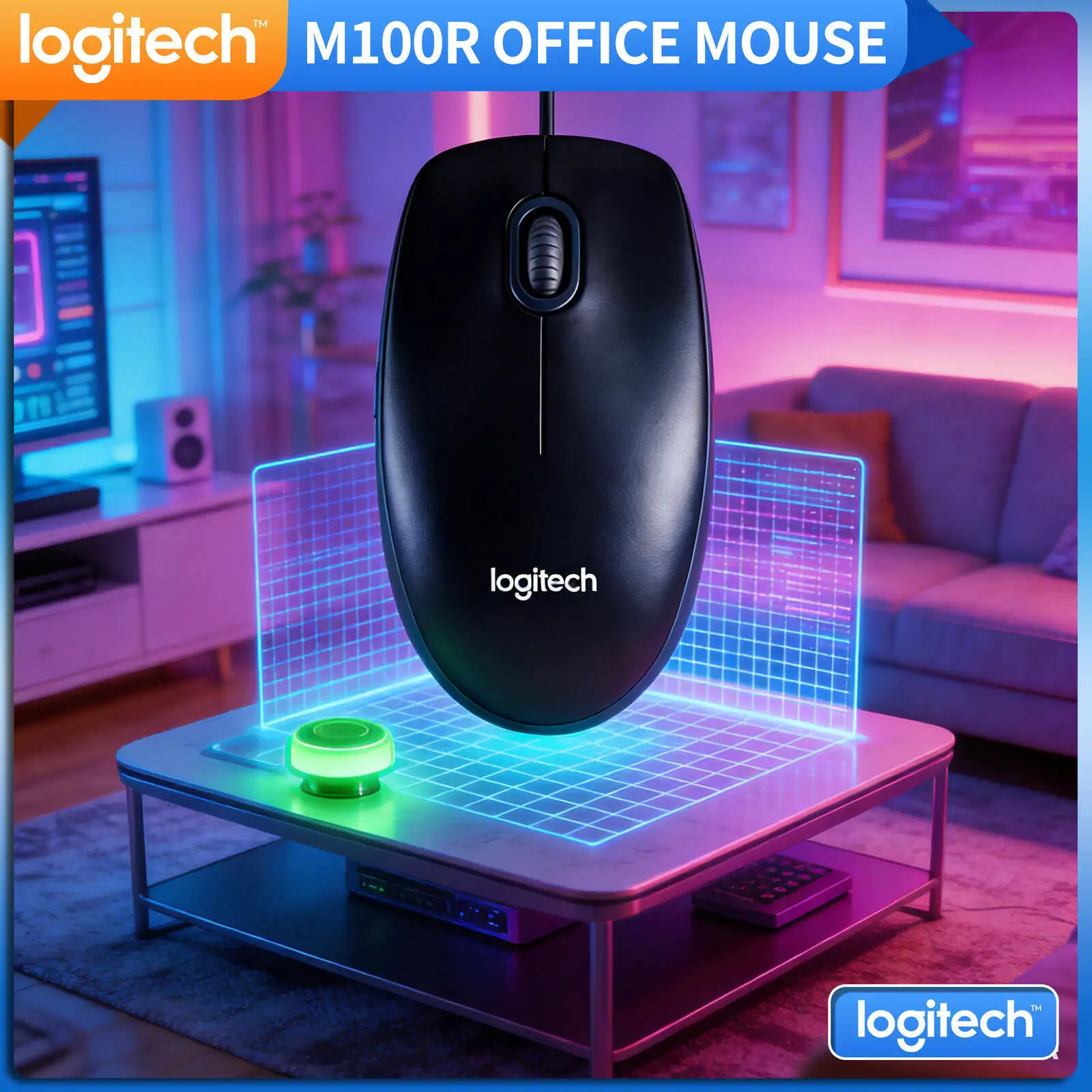 Проводная оптическая мышь Logitech M100R USB, 1000 точек на дюйм, высокая точность, Plug and Play, кабель 1,8 м, для офиса, дома, школы, компьютера, ноутбука
Проводная оптическая мышь Logitech M100R USB, 1000 точек на дюйм, высокая точность, Plug and Play, кабель 1,8 м, для офиса, дома, школы, компьютера, ноутбука
