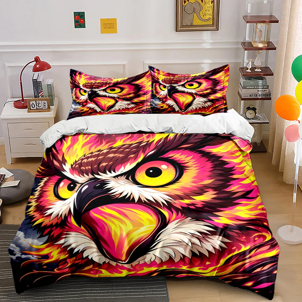 Flaming fierce fiery owl Print Soft Comfortable Duvet Cover Bedding Set Included 1*Duvet Cover 2*Pillowcases Luxury gifts
Flaming fierce fiery owl Print Soft Comfortable Duvet Cover Bedding Set Included 1*Duvet Cover 2*Pillowcases Luxury gifts