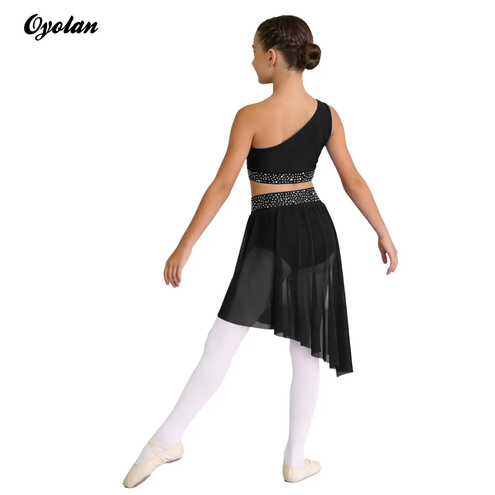 Kids Girls Ballet Lyrical Dress Gymnastics Leotard Jazz Figure Skating Costume Ruched Mesh Overlay Crop Top with Skirted Briefs
Kids Girls Ballet Lyrical Dress Gymnastics Leotard Jazz Figure Skating Costume Ruched Mesh Overlay Crop Top with Skirted Briefs