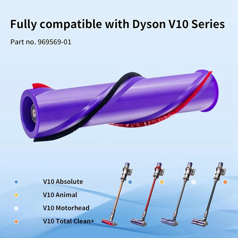 A31I Roller Brush for Dyson V10 Absolute V10 Animal V10 Total Clean+ Cordless Vacuum Cleaner Replacement Part 969569-01
A31I Roller Brush for Dyson V10 Absolute V10 Animal V10 Total Clean+ Cordless Vacuum Cleaner Replacement Part 969569-01