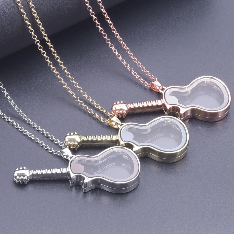 1Pc Mini Musical Instrument Guitar Relicario Photo Pendant Locket Necklace Floating Charms Necklace For Women Men Jewelry Gift
1Pc Mini Musical Instrument Guitar Relicario Photo Pendant Locket Necklace Floating Charms Necklace For Women Men Jewelry Gift