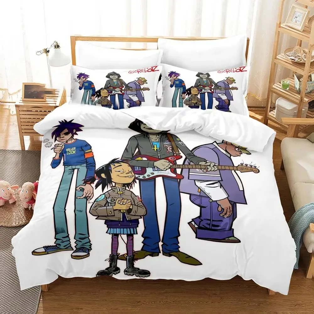 Music Band Gorillaz Bedding Set Anime Duvet Covers Double Bed Twin Size Bedding Quilt Cover Cartoon Children's Bed Set For Home
Music Band Gorillaz Bedding Set Anime Duvet Covers Double Bed Twin Size Bedding Quilt Cover Cartoon Children's Bed Set For Home