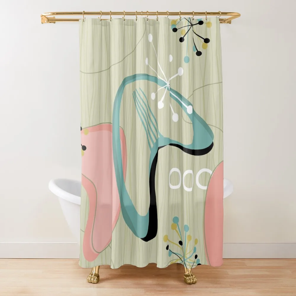 Retro Eames-Era Atomic Inspired 2 Shower Curtain Waterproof Fabric Shower Shower For Bathroom Set For The Bathroom Curtain
Retro Eames-Era Atomic Inspired 2 Shower Curtain Waterproof Fabric Shower Shower For Bathroom Set For The Bathroom Curtain