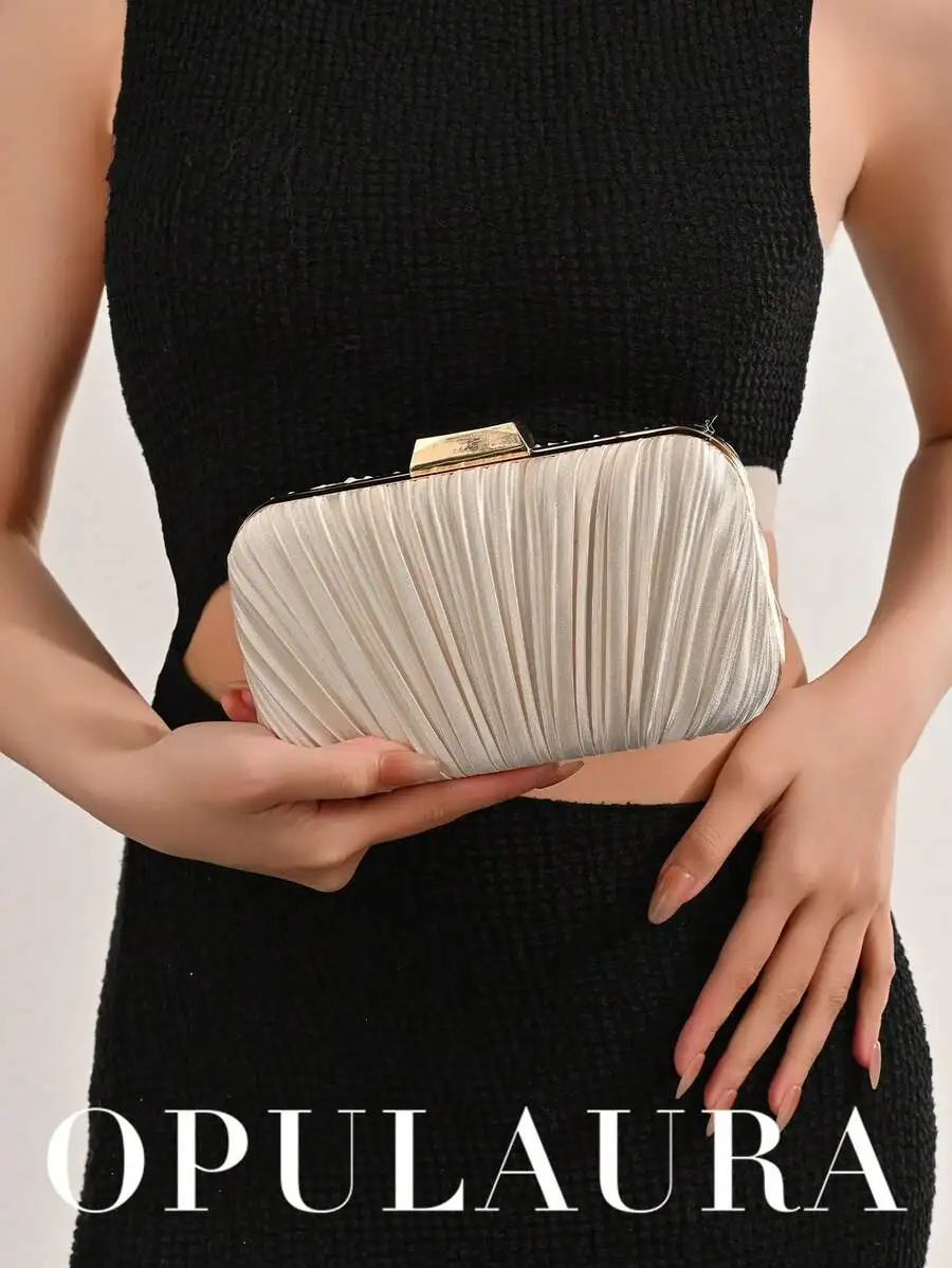 Vintage Elegant Satin Pleated Clutch Bag For Party Wedding Formal Evening Occasion
Vintage Elegant Satin Pleated Clutch Bag For Party Wedding Formal Evening Occasion
