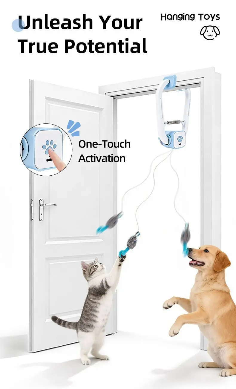 Automatic Retractable Hanging Cat Toy Interactive Indoor Teaser Wand for Cats Self Play Boredom Relief Exercise Toy
Automatic Retractable Hanging Cat Toy Interactive Indoor Teaser Wand for Cats Self Play Boredom Relief Exercise Toy