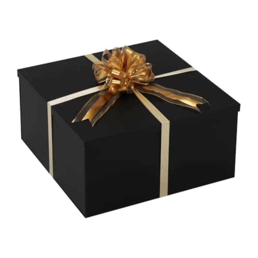 Extra Large Gift Box with Lid 20x20x10 Inches, Black Cardboard Gift Box for Birthday, Christmas, Anniversary, Wedding Party Pac
Extra Large Gift Box with Lid 20x20x10 Inches, Black Cardboard Gift Box for Birthday, Christmas, Anniversary, Wedding Party Pac