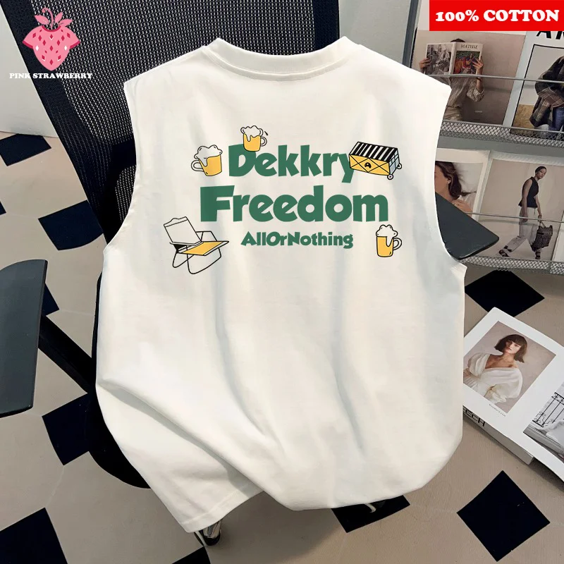 American Letter Print Vest T-shirt Men Women Summer New Sleeveless Fitness Sport Sweat absor Vest Quick Dry Y2k Top men clothing
American Letter Print Vest T-shirt Men Women Summer New Sleeveless Fitness Sport Sweat absor Vest Quick Dry Y2k Top men clothing