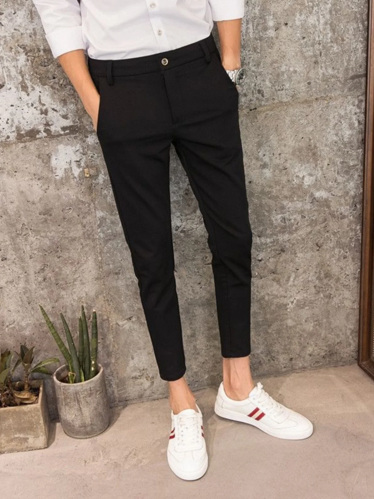 Men's 9/0 Western Pants 2024 New Faion Slim Fit Casual Pants Korean Sle Versatile Trendy Autumn Leisure Trousers
Men's 9/0 Western Pants 2024 New Faion Slim Fit Casual Pants Korean Sle Versatile Trendy Autumn Leisure Trousers