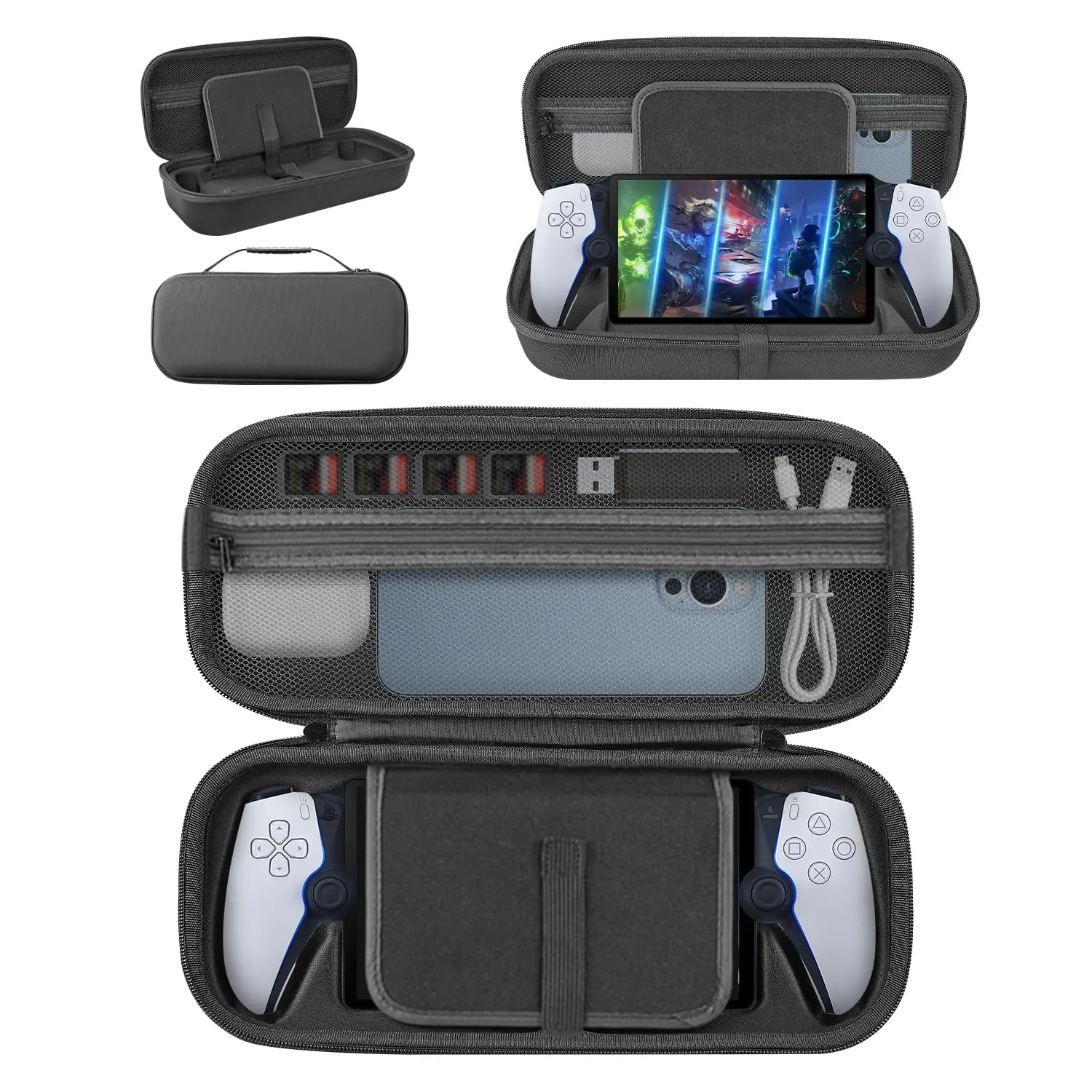 Portable Travel Carrying Case Compatible with PlayStation Portal Built-in Larger Storage Shockproof Anti-Scratch for Accessories
Portable Travel Carrying Case Compatible with PlayStation Portal Built-in Larger Storage Shockproof Anti-Scratch for Accessories