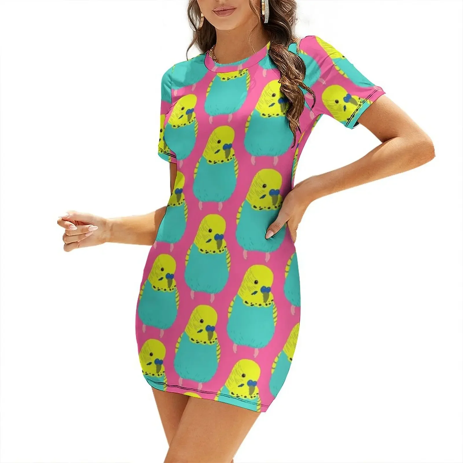 Cute Budgie Pastel Aqua Short-Sleeved Dress summer dress for women 2025 elegant guest wedding dress ceremony dresses
Cute Budgie Pastel Aqua Short-Sleeved Dress summer dress for women 2025 elegant guest wedding dress ceremony dresses