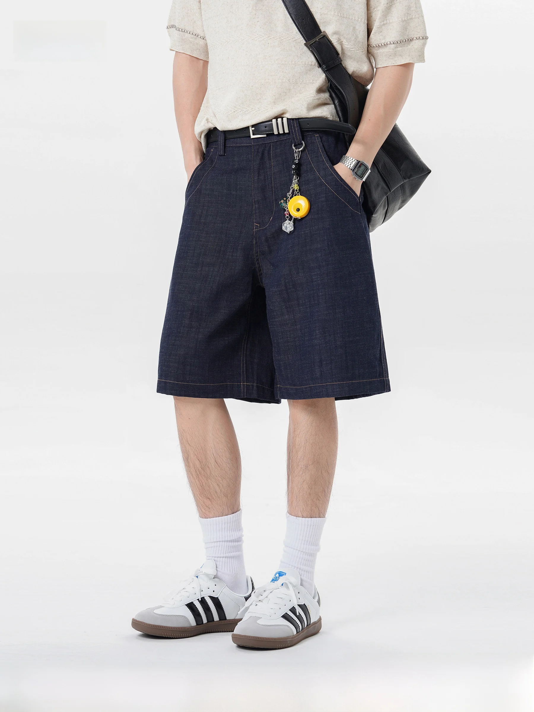 DPX Summer Original Color Straight Leg Denim Shorts Men's American Style Casual Slimming High Waist Five-Quarter Length Jeans
DPX Summer Original Color Straight Leg Denim Shorts Men's American Style Casual Slimming High Waist Five-Quarter Length Jeans