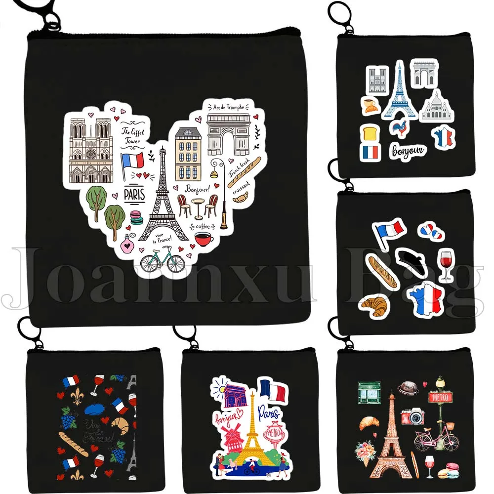 Vive la France French Paris France Landmarks Pack Cartoon Pattern Canvas Coin Purse Key Case Storage Bags Wallet Zipper Pouch
Vive la France French Paris France Landmarks Pack Cartoon Pattern Canvas Coin Purse Key Case Storage Bags Wallet Zipper Pouch