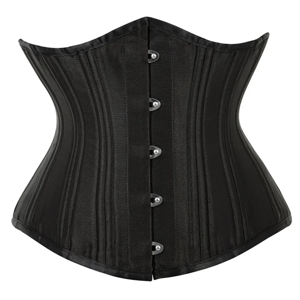 Corset Bustier Satin Underbust Top Sexy Women Waist Cincher 26 Steel Bones Corsets Gothic Lingerie Shape Body Belt Lace up back
Corset Bustier Satin Underbust Top Sexy Women Waist Cincher 26 Steel Bones Corsets Gothic Lingerie Shape Body Belt Lace up back