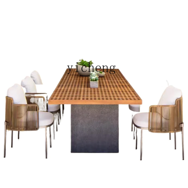 XL Outdoor Teak Dining Table and Chair Courtyard Balcony Garden Leisure Waterproof Stainless Steel Rattan Chair
XL Outdoor Teak Dining Table and Chair Courtyard Balcony Garden Leisure Waterproof Stainless Steel Rattan Chair