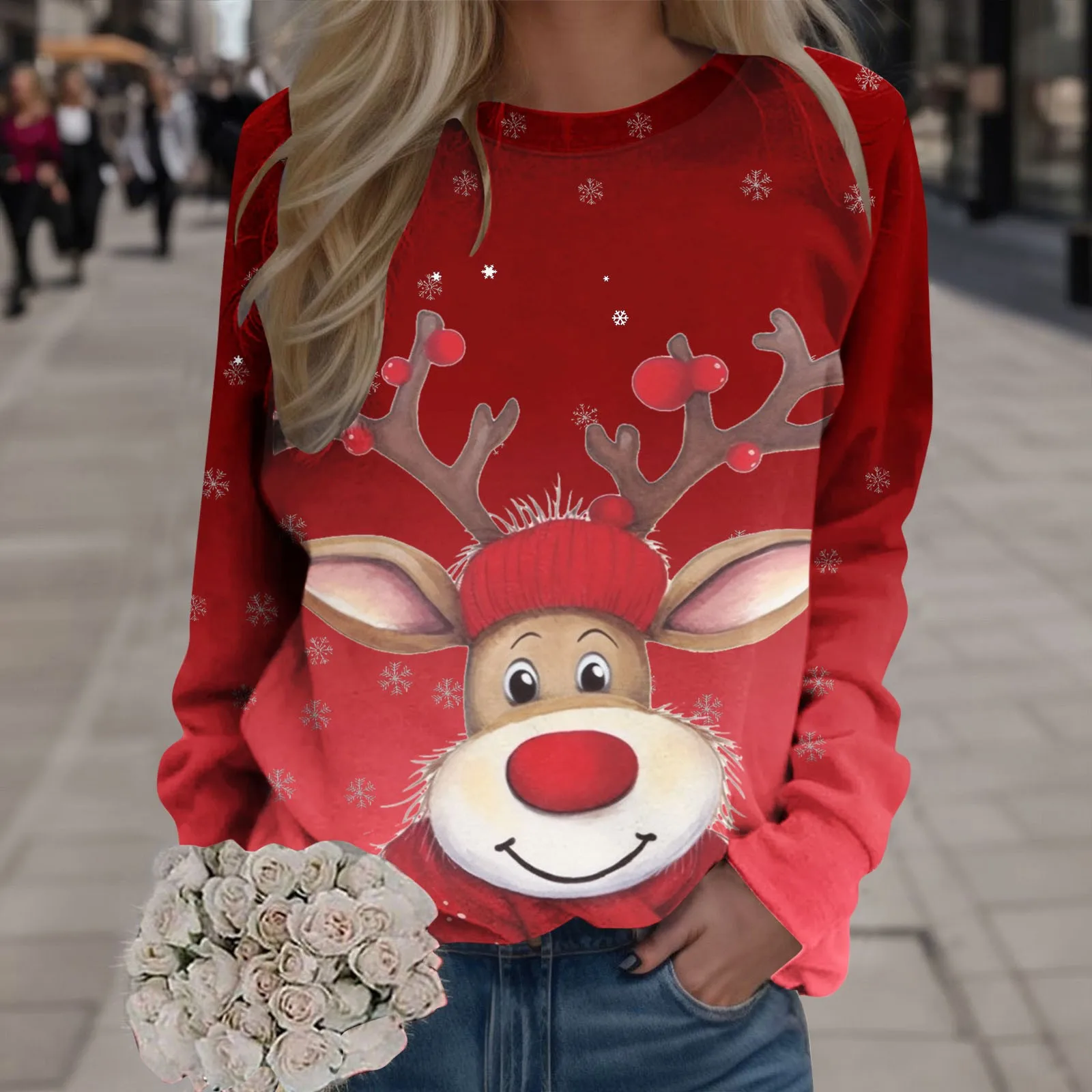 Long Sleeve Hoodie Womens Merry Christmas Print O Neck Sweatshirt Round Neck Fit Pullover Tops Suitable Long Ladies Sweatshirt
Long Sleeve Hoodie Womens Merry Christmas Print O Neck Sweatshirt Round Neck Fit Pullover Tops Suitable Long Ladies Sweatshirt