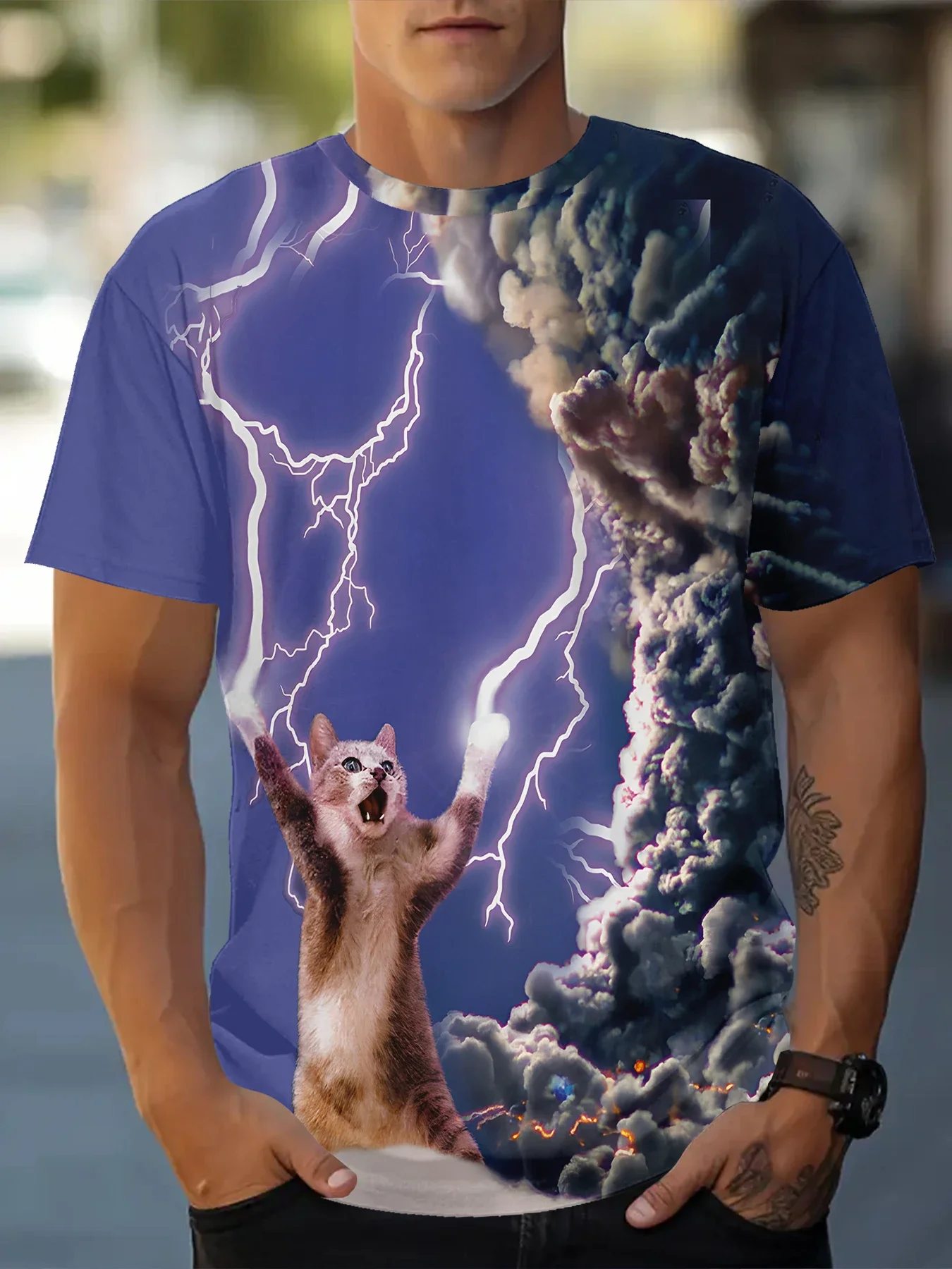 Men's 3D Printed T-shirt, Oversized Short Sleeve Casual Pullover, Trendy Streetwear Tops, Summer
Men's 3D Printed T-shirt, Oversized Short Sleeve Casual Pullover, Trendy Streetwear Tops, Summer