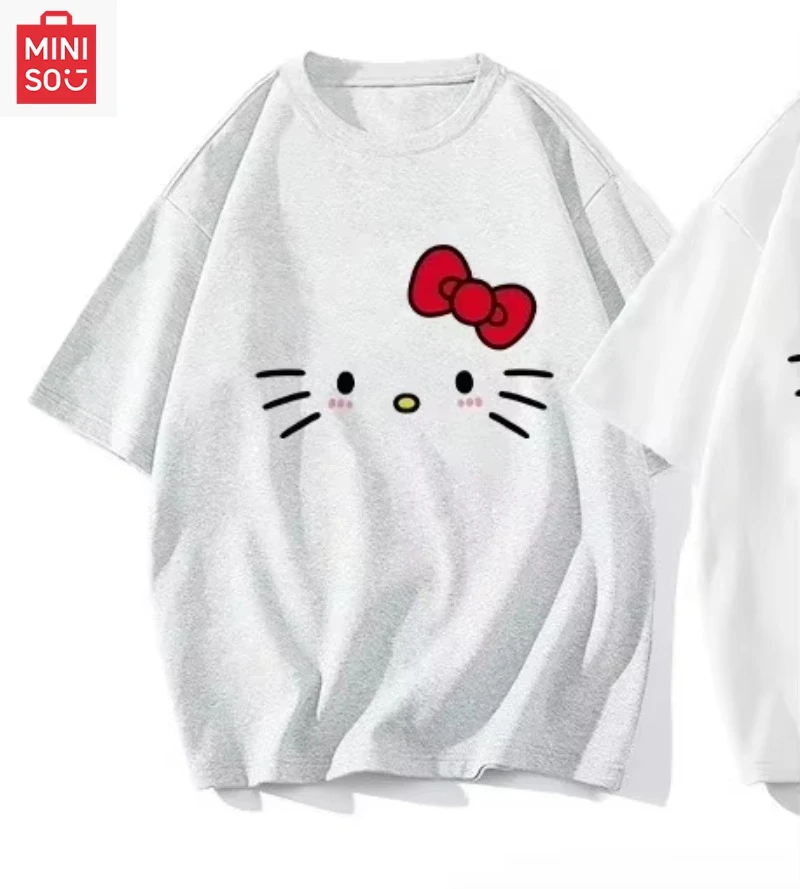 New Cartoon Anime Sanrio Hello Kitty Print korean Style T-shirt For Women Summer Short Sleeve Cotton Tees Casual Y2K Tops
New Cartoon Anime Sanrio Hello Kitty Print korean Style T-shirt For Women Summer Short Sleeve Cotton Tees Casual Y2K Tops