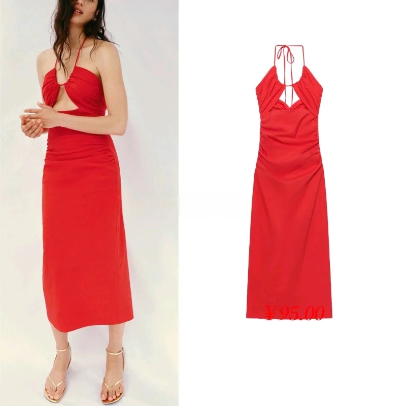 Summer New Women's Ins Style Zipper Folded Island Opening Midi Neck Hanging Dress Polyester Straight Tube Skirt Casual Travel
Summer New Women's Ins Style Zipper Folded Island Opening Midi Neck Hanging Dress Polyester Straight Tube Skirt Casual Travel