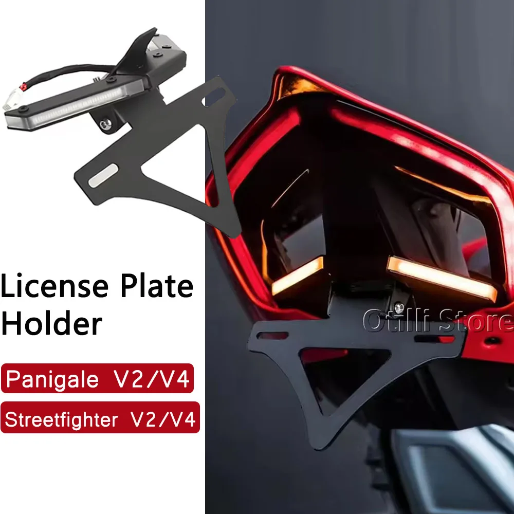 Motorcycle License Plate Holder LED Turn Signal Lights Short Tail Bracket Kit For Ducati Panigale V4 Streetfighter V4 S V2 2020-
Motorcycle License Plate Holder LED Turn Signal Lights Short Tail Bracket Kit For Ducati Panigale V4 Streetfighter V4 S V2 2020-