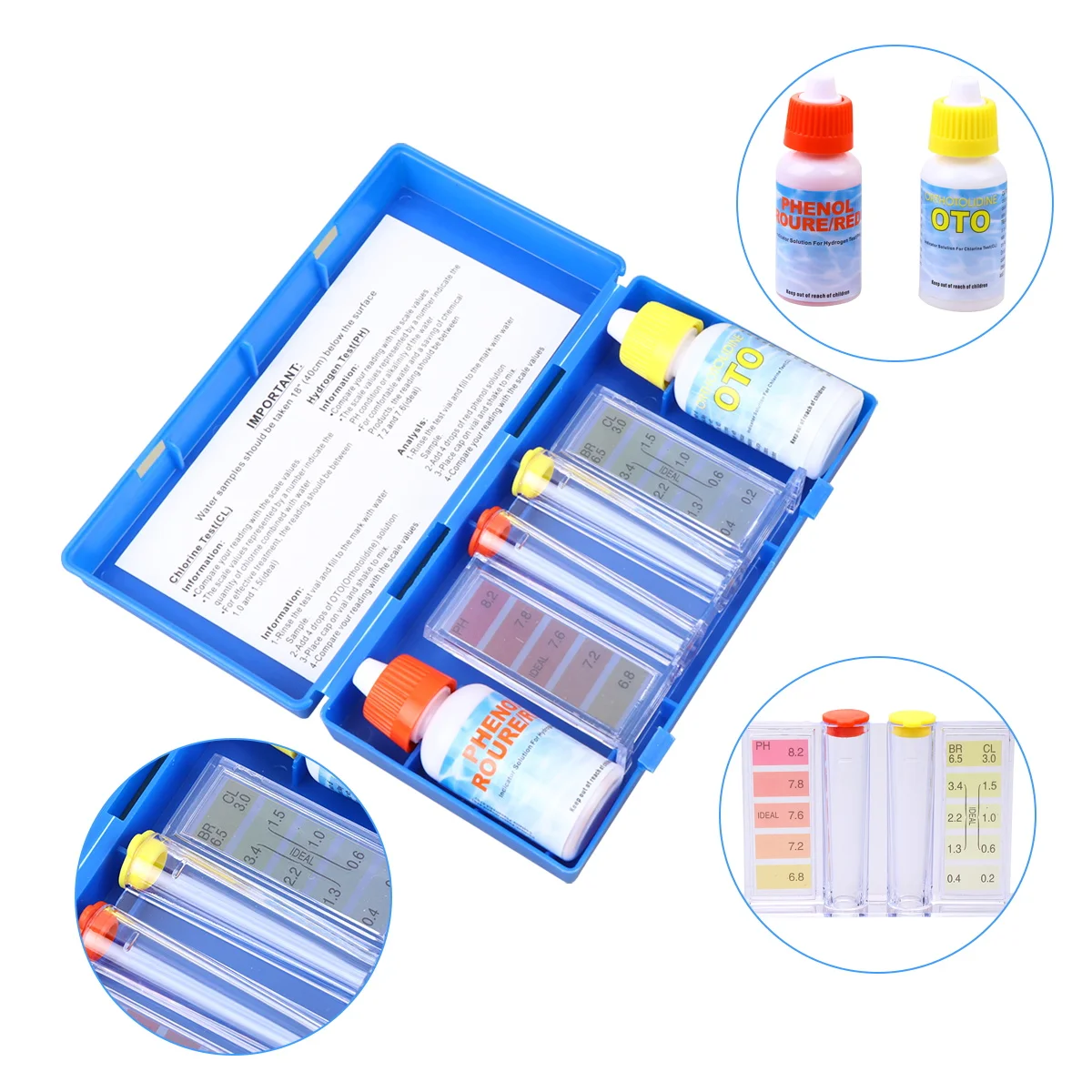 Water Quality Testing Reagents Chemistry Solution PH Test Liquid Swimming Reagent Accurate Portable For Pools Spas
Water Quality Testing Reagents Chemistry Solution PH Test Liquid Swimming Reagent Accurate Portable For Pools Spas