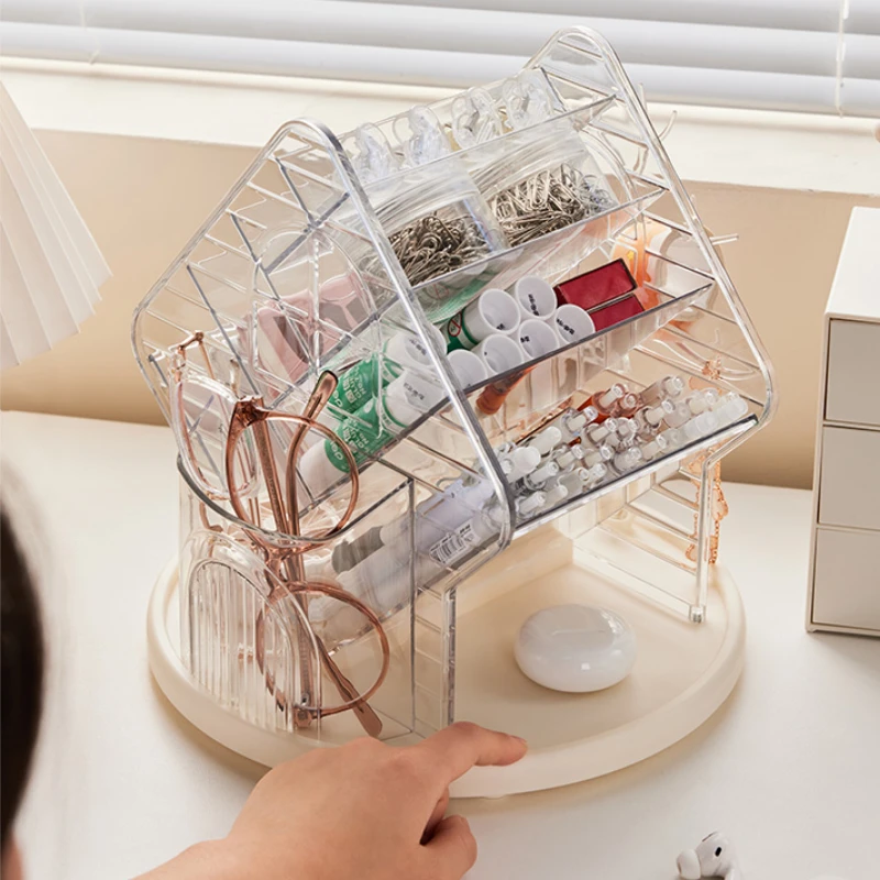 PET Cosmetics Organizer Luxe Style Desktop Jewelry Box Rotating Lipstick Holder Non-Slip Divided Stationery Storage Box
PET Cosmetics Organizer Luxe Style Desktop Jewelry Box Rotating Lipstick Holder Non-Slip Divided Stationery Storage Box