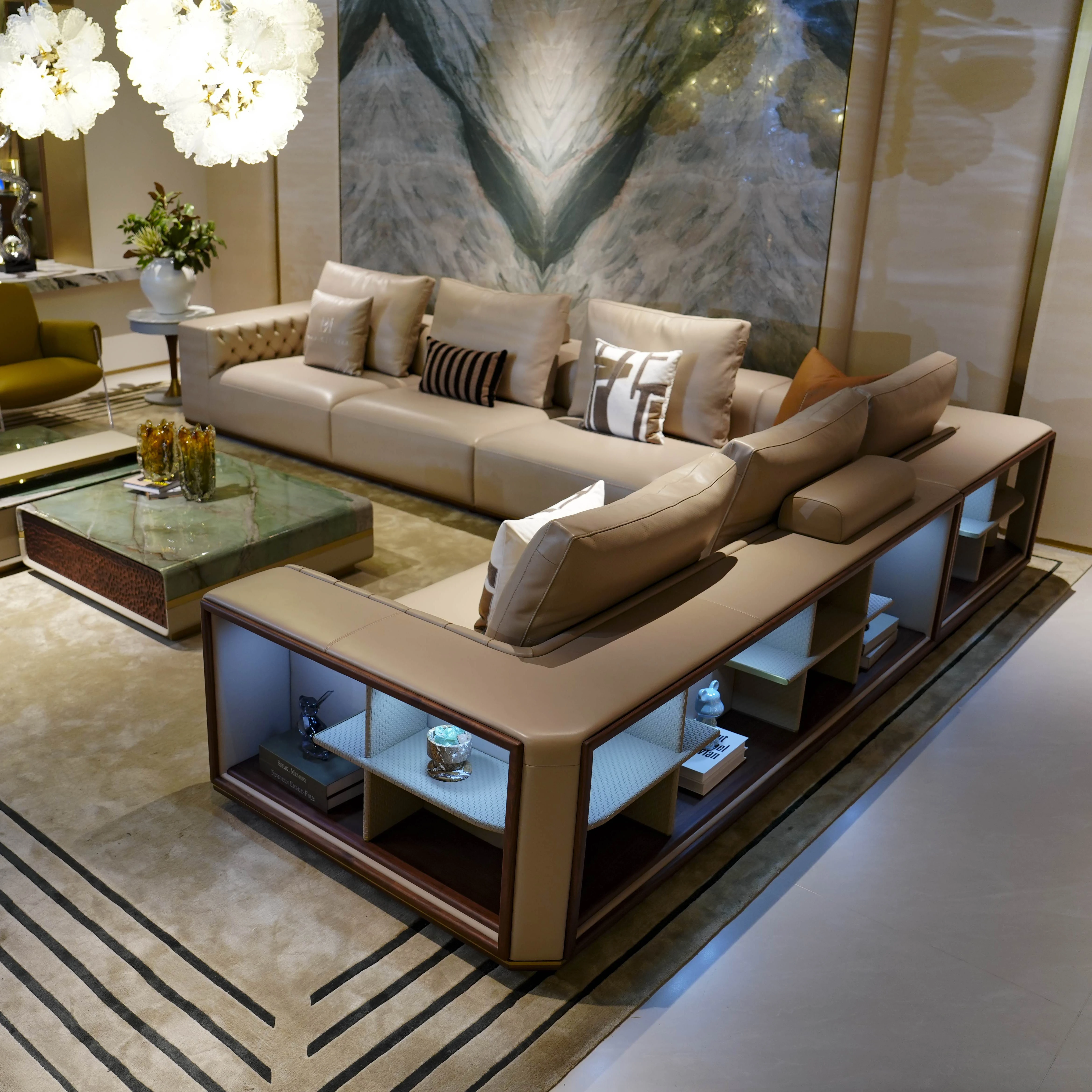 #Luxury Sectional Sofa with Solid Wood Base & Premium Leather Lighting for Spacious Interiors
#Luxury Sectional Sofa with Solid Wood Base & Premium Leather Lighting for Spacious Interiors