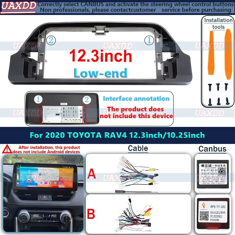 12.3 Inch Car Multimedia Player Auto Radio Frame Android Radio Dash Fitting Panel Kit Navigation frame For 2020 TOYOTA RAV4 2Din
12.3 Inch Car Multimedia Player Auto Radio Frame Android Radio Dash Fitting Panel Kit Navigation frame For 2020 TOYOTA RAV4 2Din