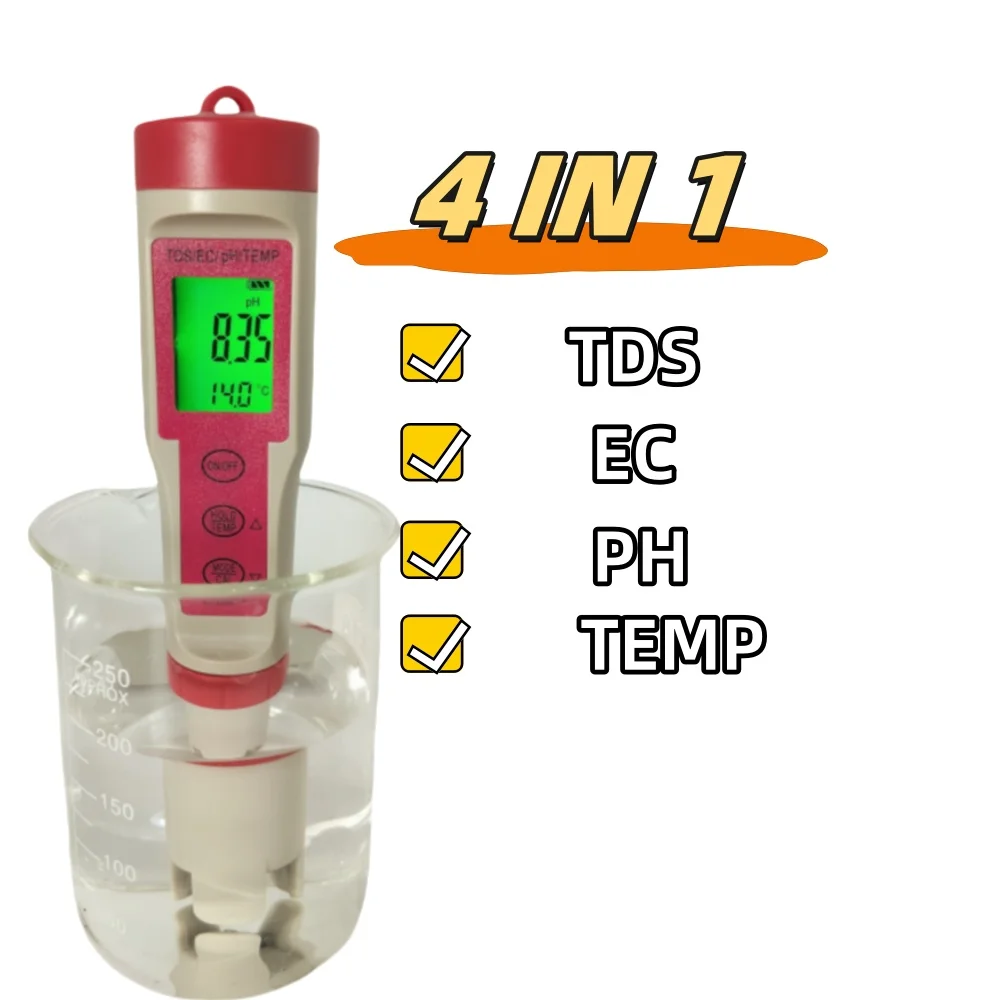 New model EZ9908 Water pH Meter TDS EC Tester High Backlight Tester Pen For Home water quality testing
New model EZ9908 Water pH Meter TDS EC Tester High Backlight Tester Pen For Home water quality testing