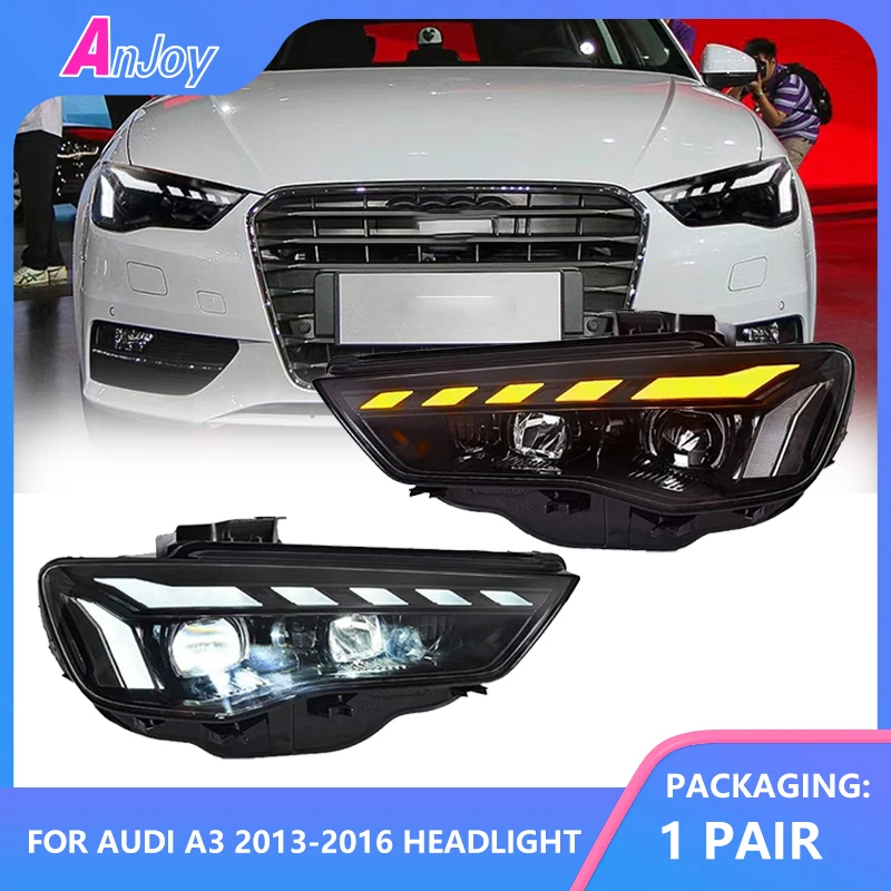 For Audi A3 LED Headlight 2013-2016 LED Headlight Projector LED Headlight Projector Lens DRL Sequential Turn Signal Car Assembly
For Audi A3 LED Headlight 2013-2016 LED Headlight Projector LED Headlight Projector Lens DRL Sequential Turn Signal Car Assembly