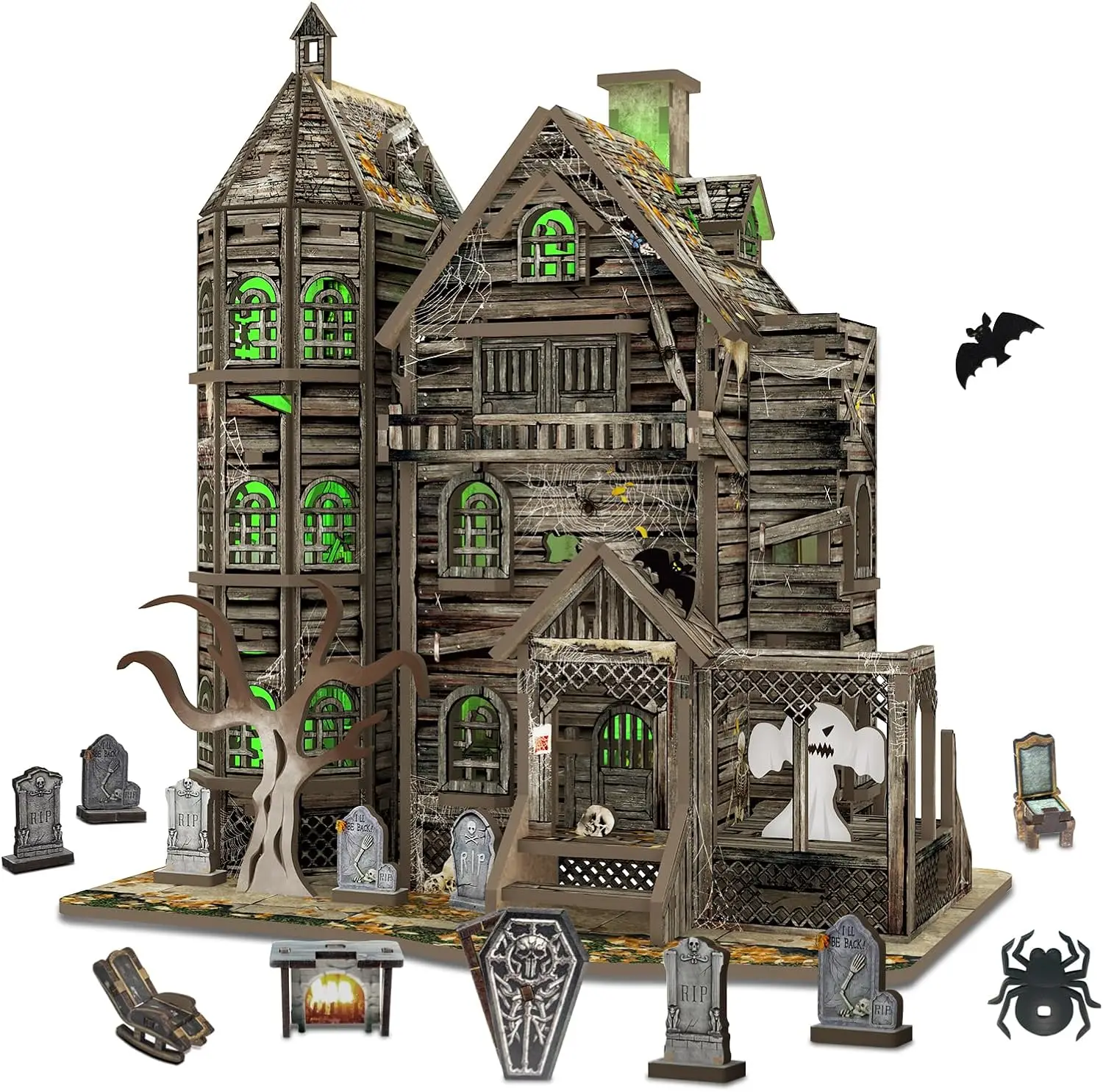 DIY Miniature House Kits for Adults - Haunted House 3D Wooden Puzzle for Teens, Decorative Bookends for Office, Home, Desk, Mini
DIY Miniature House Kits for Adults - Haunted House 3D Wooden Puzzle for Teens, Decorative Bookends for Office, Home, Desk, Mini