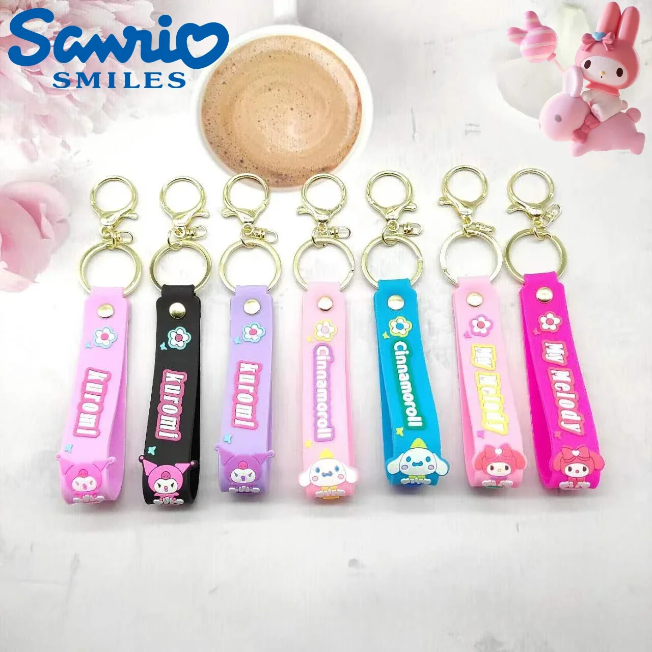 Sanrio Keychain Cartoon Figure Kawaii Soft Plastic Pvc Hand Rope Mobile Bag Kuromi Melody Pendant Accessories Birthday Toys Gift
Sanrio Keychain Cartoon Figure Kawaii Soft Plastic Pvc Hand Rope Mobile Bag Kuromi Melody Pendant Accessories Birthday Toys Gift