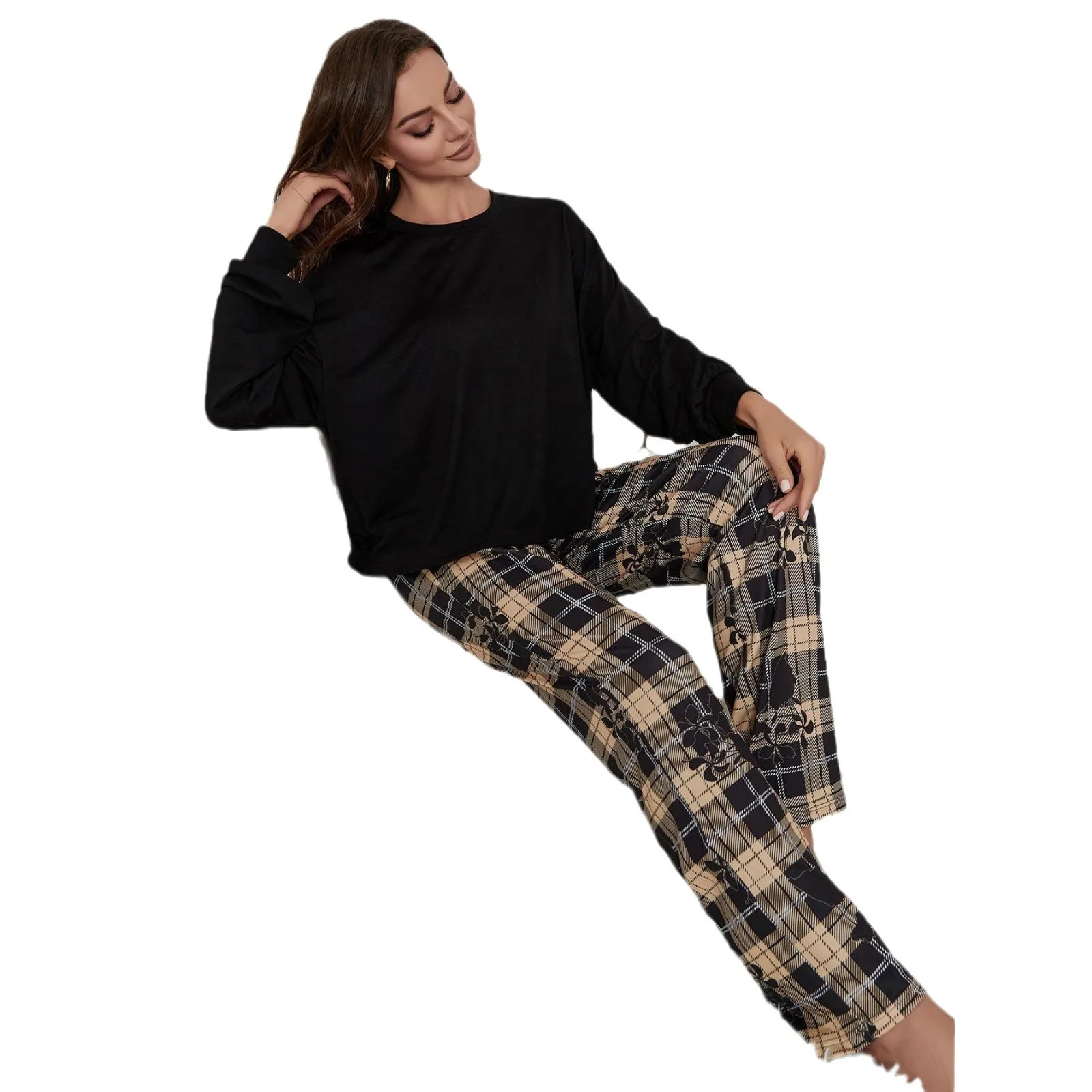 Pajama Women's Autumn And Winter Plant Printed Long Sleeved Home Suit Set Can Be Worn Outside
Pajama Women's Autumn And Winter Plant Printed Long Sleeved Home Suit Set Can Be Worn Outside