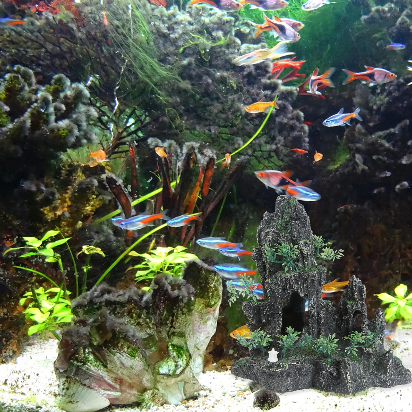 Aquarium Rockery Resin Decor Artificial Ornament for Fish Tank Decoration Hiding Place Visual Appeal Enhancement
Aquarium Rockery Resin Decor Artificial Ornament for Fish Tank Decoration Hiding Place Visual Appeal Enhancement