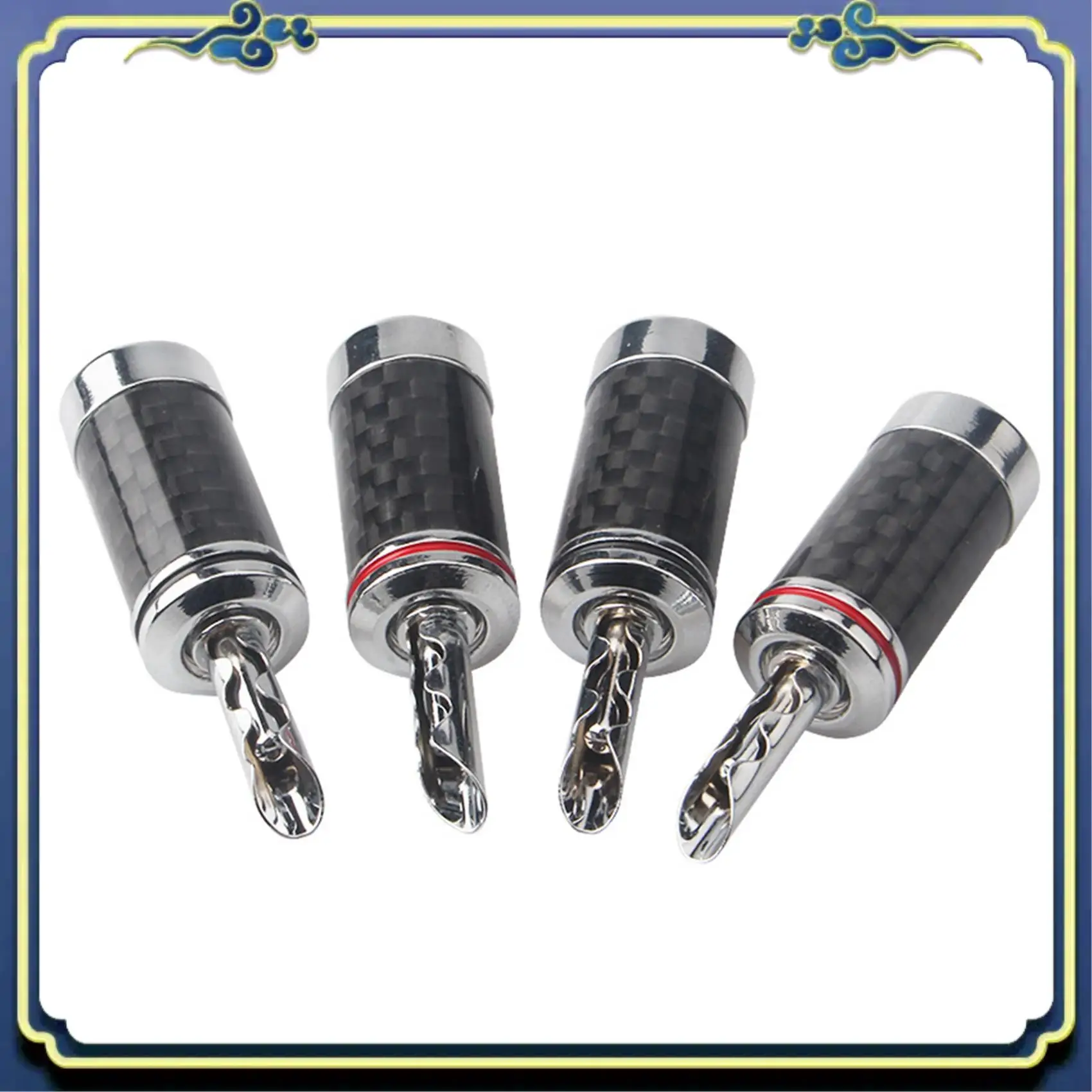 Портативные 16 шт. вилки типа «банан» Hi-End HIFI DIY углеродное волокно с медным покрытием родиевый электрический аудиоразъем разъем типа «банан»
Портативные 16 шт. вилки типа «банан» Hi-End HIFI DIY углеродное волокно с медным покрытием родиевый электрический аудиоразъем разъем типа «банан»