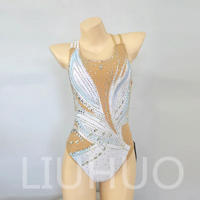 Synchronized Swimming Suit White With Diamond Swimsuit Girls Competition Dress
Synchronized Swimming Suit White With Diamond Swimsuit Girls Competition Dress