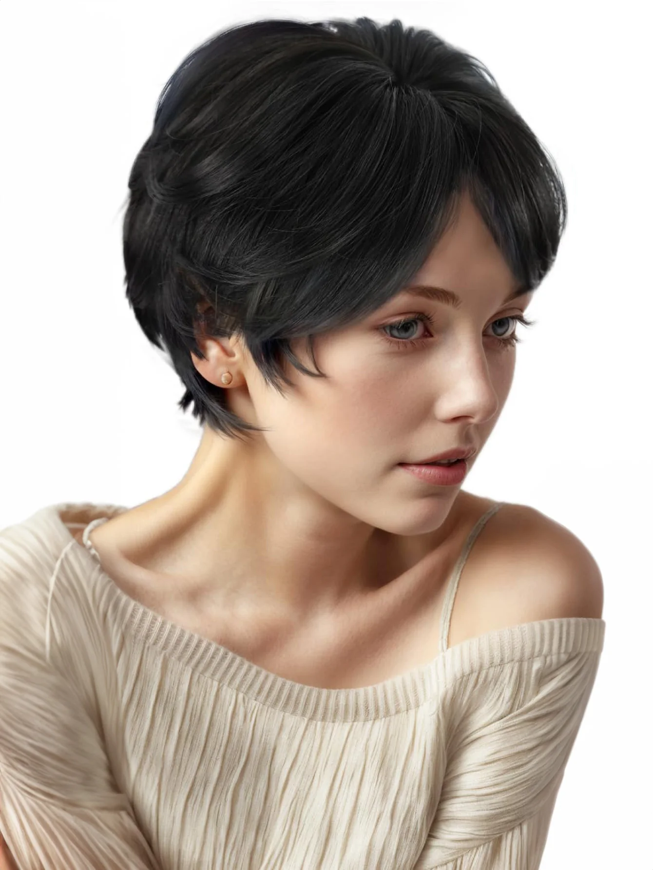 8 inch Straight Short Bob Hair Flat Bangs Cute Central Dot Skin Top Heat Resistant Synthetic Wigs (Natural Black)
8 inch Straight Short Bob Hair Flat Bangs Cute Central Dot Skin Top Heat Resistant Synthetic Wigs (Natural Black)