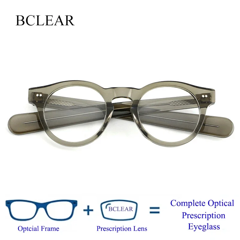 BCLEAR Brand Optical Eyeglasses Frame Men Women Vintage Glasses Acetate Spectacle Frame For Male Customizable Prescription Lens
BCLEAR Brand Optical Eyeglasses Frame Men Women Vintage Glasses Acetate Spectacle Frame For Male Customizable Prescription Lens